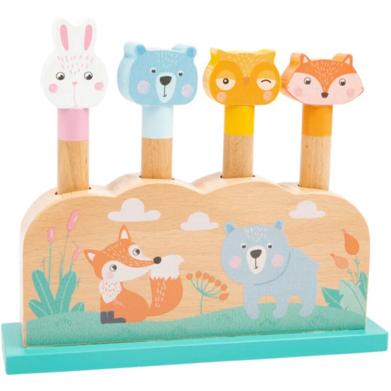 Small foot by Legler Game Pop Up Animals aktivnostna igrača 18m+ 1 kos