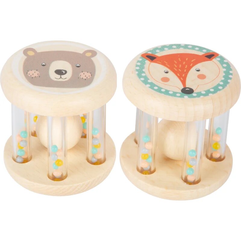 Small foot by Legler Rattle Animals Pastel ropotuljica s kroglicami 2 kos
