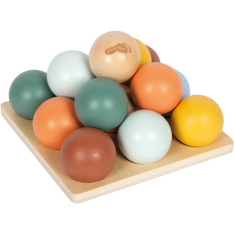Small foot Montessori Sorting Game with Balls razvrščevalna igra 12m+ 15 kos