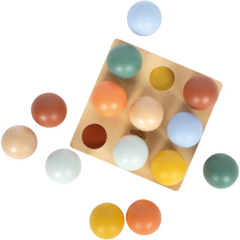 Small foot Montessori Sorting Game with Balls razvrščevalna igra 12m+ 15 kos