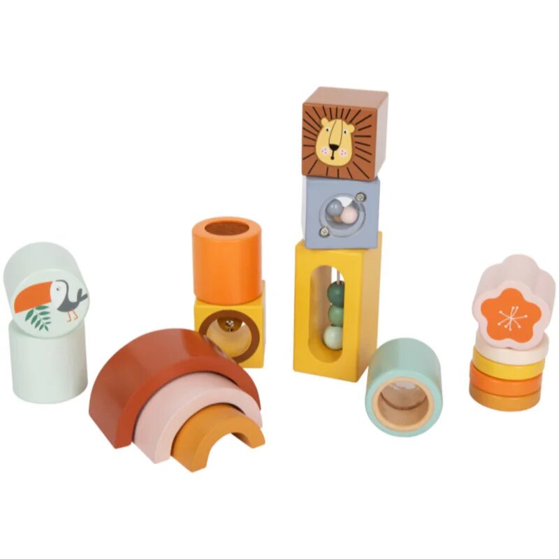 Small foot Safari kocke za otroke 12 m+ 12 kos