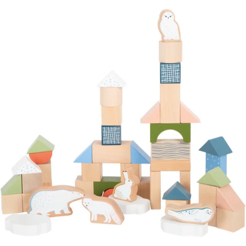 Small foot Wooden Building Blocks Dino kocke iz lesa 12 m+ 20 kos