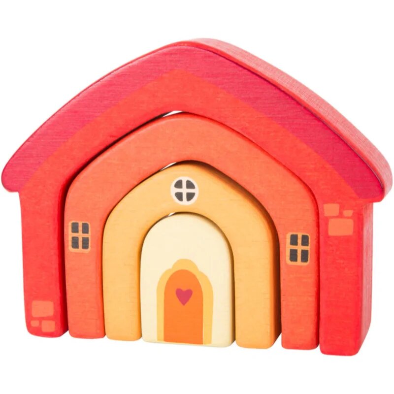 Small foot Wooden Building Blocks House aktivnostna igrača iz lesa 12 m+ 4 kos
