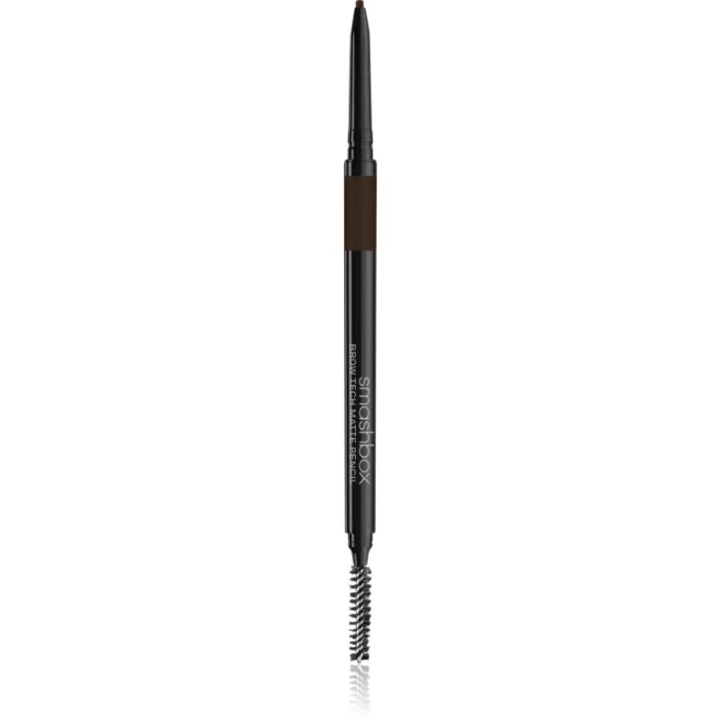 Smashbox Brow Tech Matte Pencil samodejni svinčnik za obrvi s krtačko odtenek Dark Brown 0.09 g
