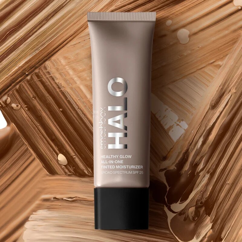 Smashbox Halo Healthy Glow All-in-One Tinted Moisturizer SPF 25 tonirana vlažilna krema s posvetlitvenim učinkom SPF 25 odtenek Tan Dark 40 ml