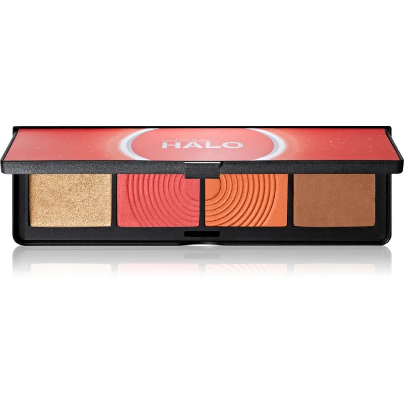 Smashbox Halo Sculpt + Glow Face Palette paleta osvetljevalcev in rdečil odtenek Coral Saturation 157 g