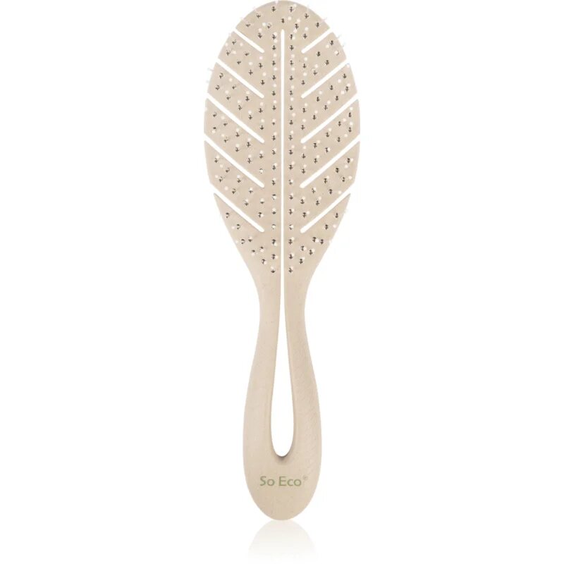 So Eco Biodegradable Detangling Leaf Brush kompostabilna krtača za mokre lase 1 kos