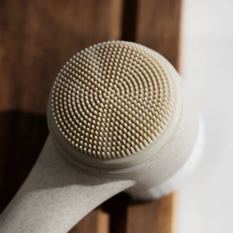 So Eco Facial Cleansing Brush obojestranska čistilna krtačka za obraz z ročajem ki ga je mogoče kompostirati 1 kos