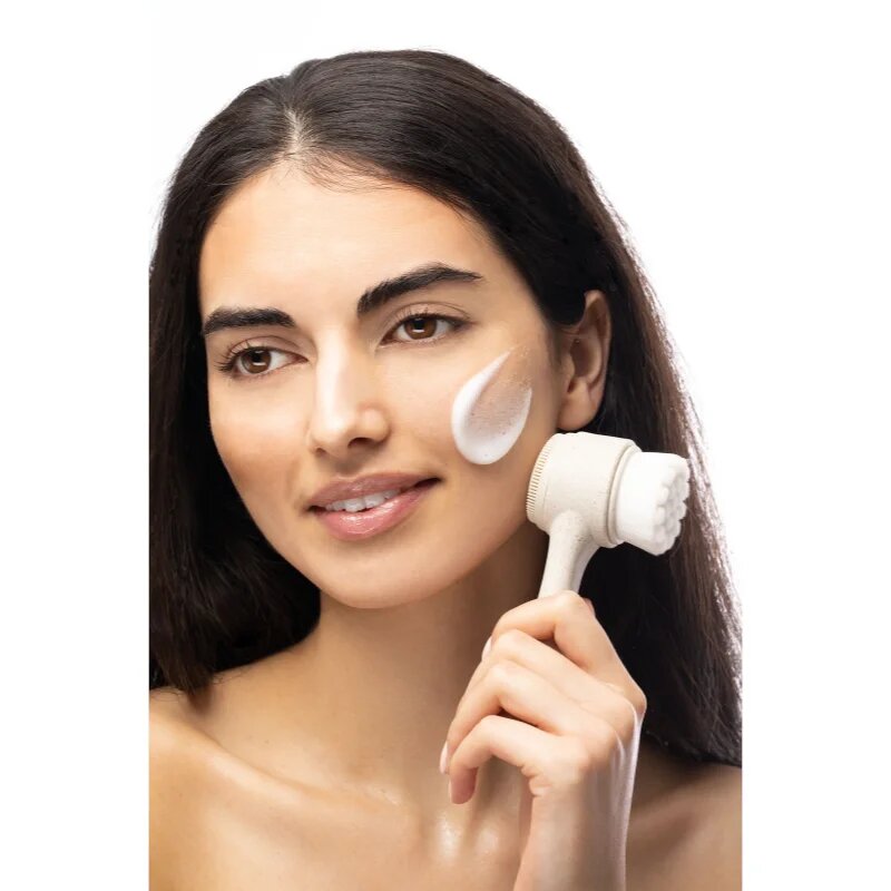 So Eco Facial Cleansing Brush obojestranska čistilna krtačka za obraz z ročajem ki ga je mogoče kompostirati 1 kos