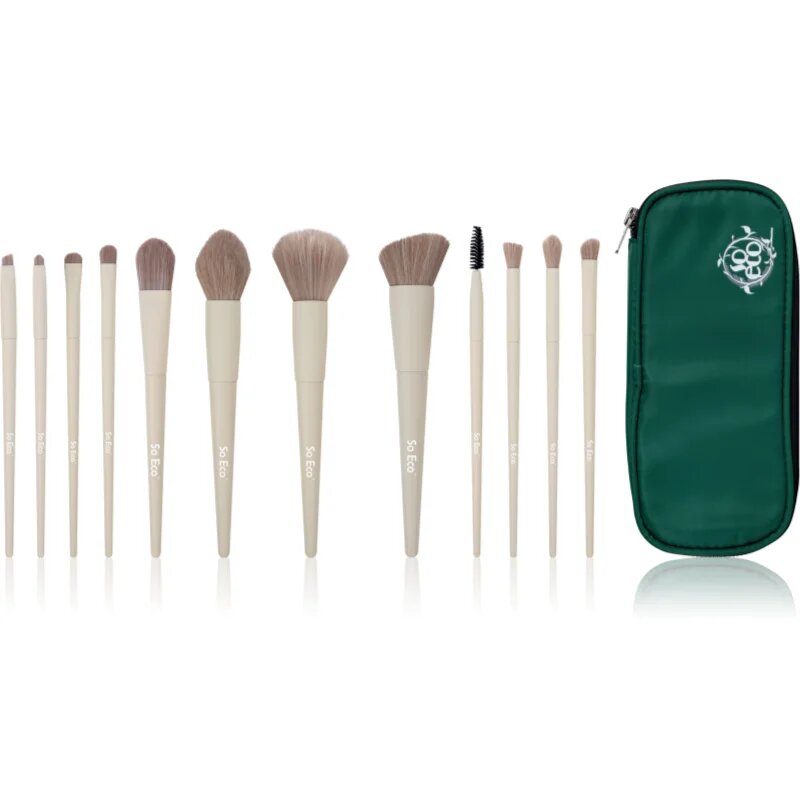 So Eco Flawless 12 Piece Brush & Bag Set Complexion Sponge Set čopičev s torbico