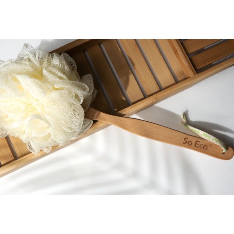 So Eco Long Handle Shower Pouf gobica za umivanje telesa s podaljšanim ročajem 1 kos