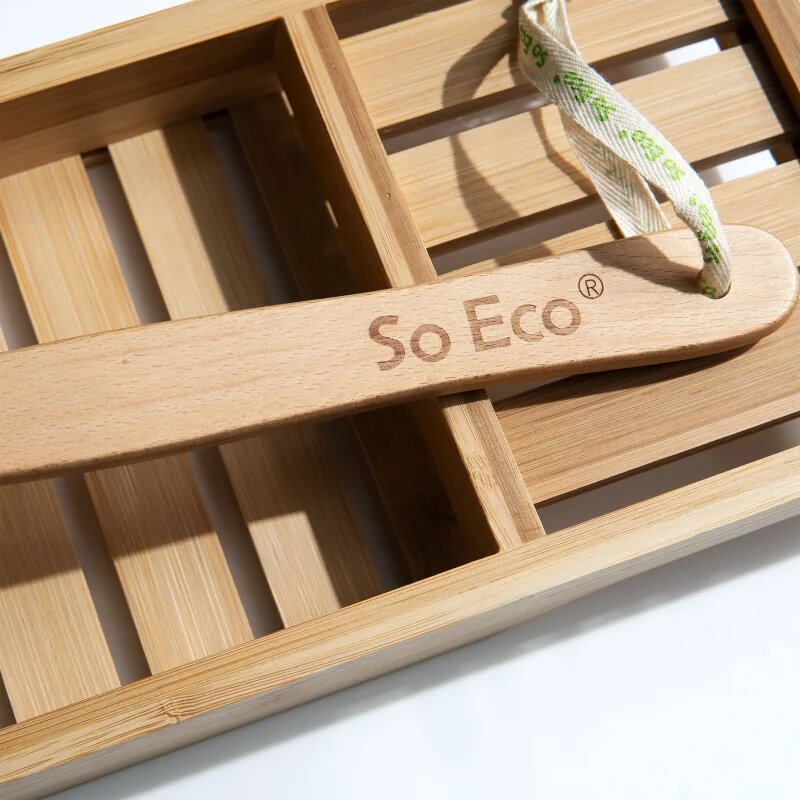 So Eco Long Handle Shower Pouf gobica za umivanje telesa s podaljšanim ročajem 1 kos
