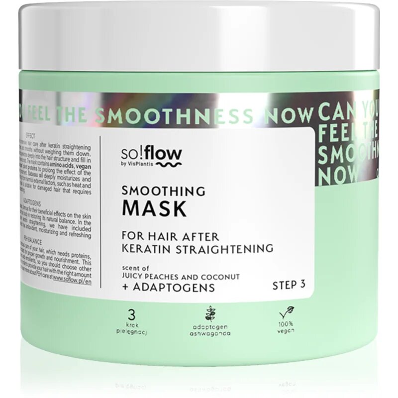 so!flow After Keratin Straightening Smoothing Mask maska za lase 400 ml