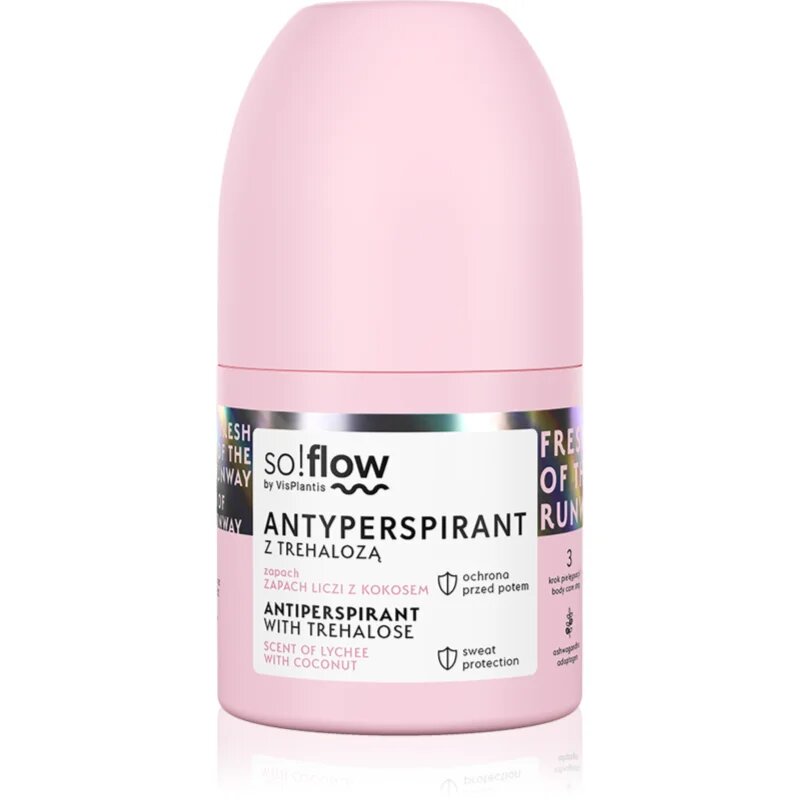 so!flow Antiperspirant antiperspirant roll-on za ženske Scent of Lychee with Coconut 50 ml