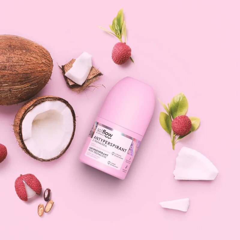 so!flow Antiperspirant antiperspirant roll-on za ženske Scent of Lychee with Coconut 50 ml