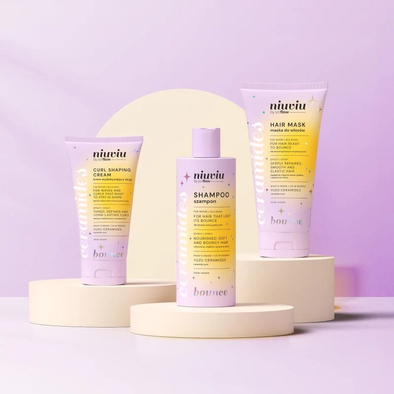 so!flow BOUNCE Hair Shampoo With Ceramides čistilni šampon za kodraste lase 300 ml