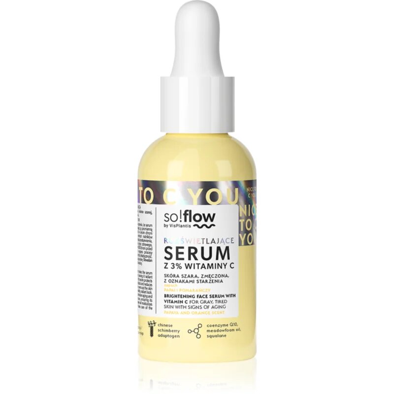 so!flow Brightening Face Serum With Vitamin C serum za osvetljevanje z vitaminom C 30 ml