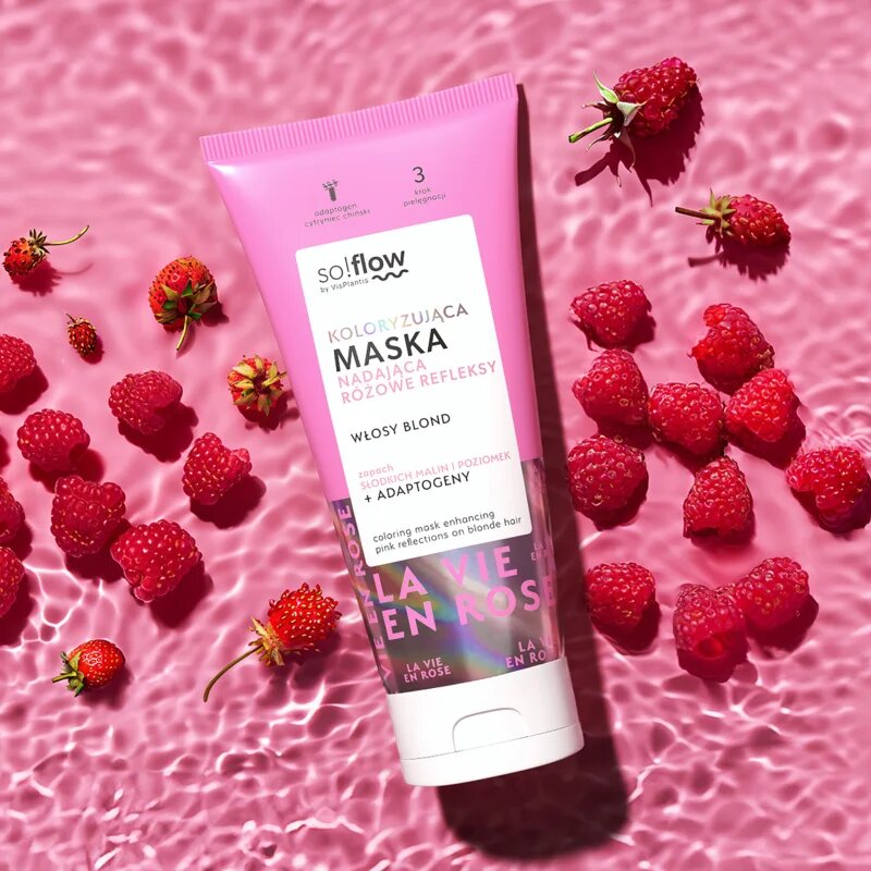 so!flow Coloring Mask Blonde Hair intenzivna barvna maska odtenek Pink 200 ml