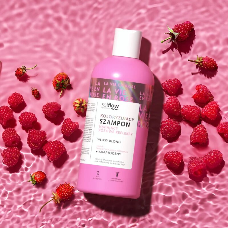 so!flow Coloring Shampoo Blonde Hair šampon za toniranje za blond lase odtenek Pink 300 ml