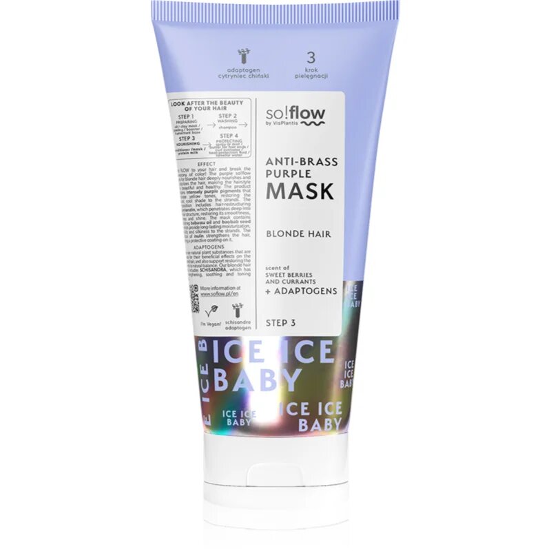 so!flow Cooling Mask Blonde Hair maska za lase za nevtralizacijo rumenih odtenkov 200 ml