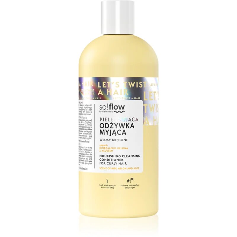 so!flow Curly Hair Nourishing Cleansing Conditioner čistilni balzam za kodraste lase 200 ml