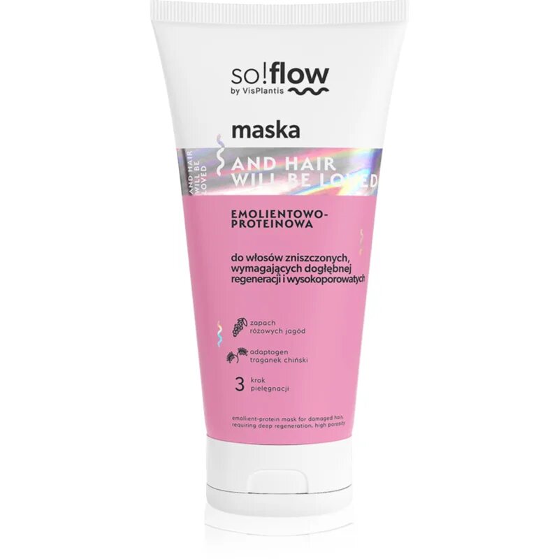 so!flow Damaged Hair Protein-Emollient Mask maska za okrepitev las za poškodovane lase 200 ml