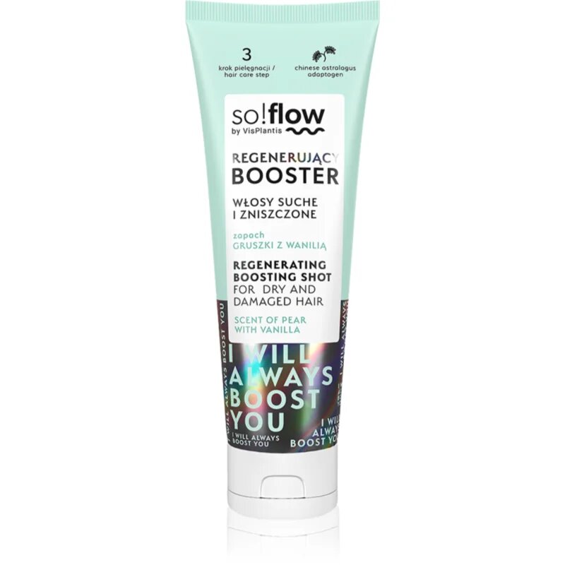 so!flow Dry and Damaged Hair Regenerating Boosting Shot regeneracijski serum za suhe in poškodovane lase 75 ml