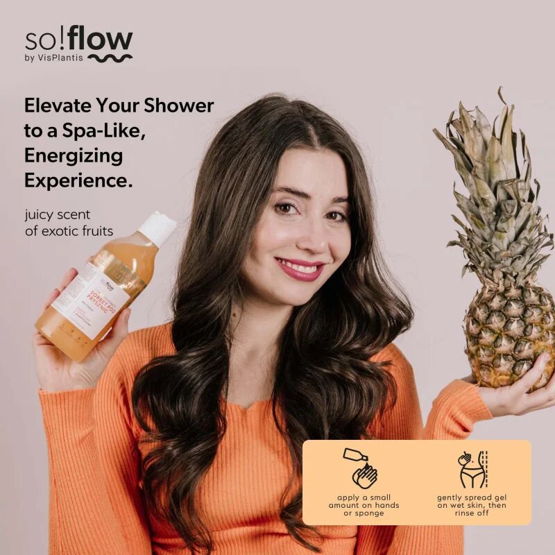 so!flow Energizing Shower Sorbet vlažilni sorbet za telo za tuš 400 ml