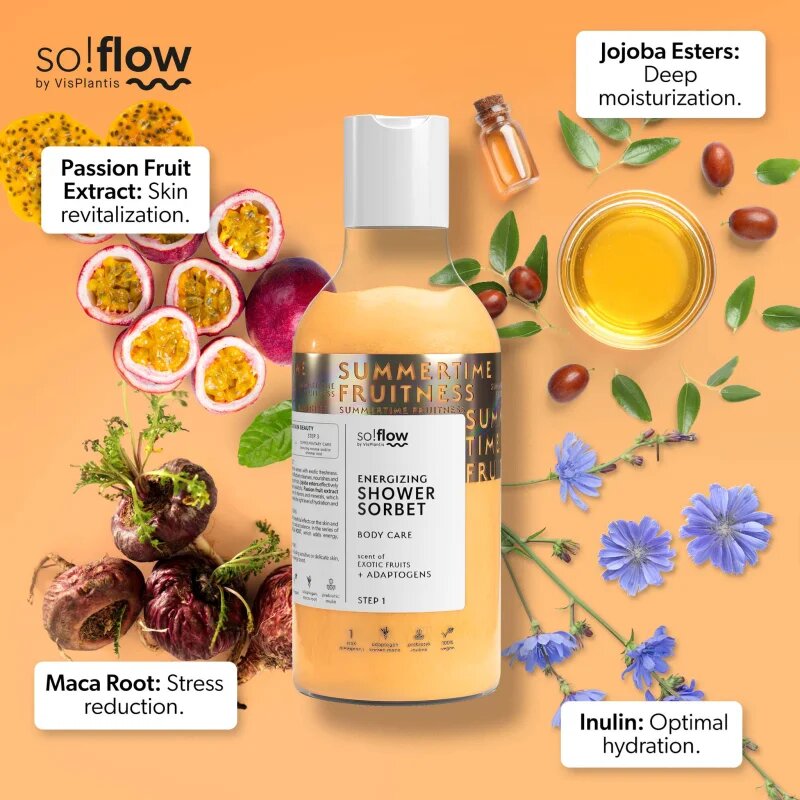 so!flow Energizing Shower Sorbet vlažilni sorbet za telo za tuš 400 ml