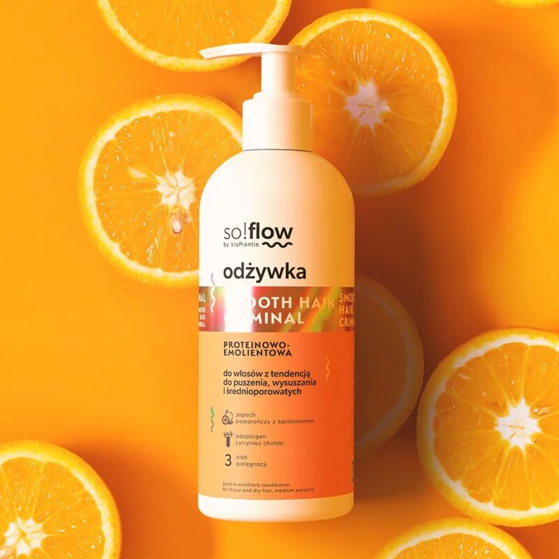 so!flow Frizzy and Dry Hair Protein-Emollient Conditioner balzam za glajenje las proti krepastim lasem 300 ml