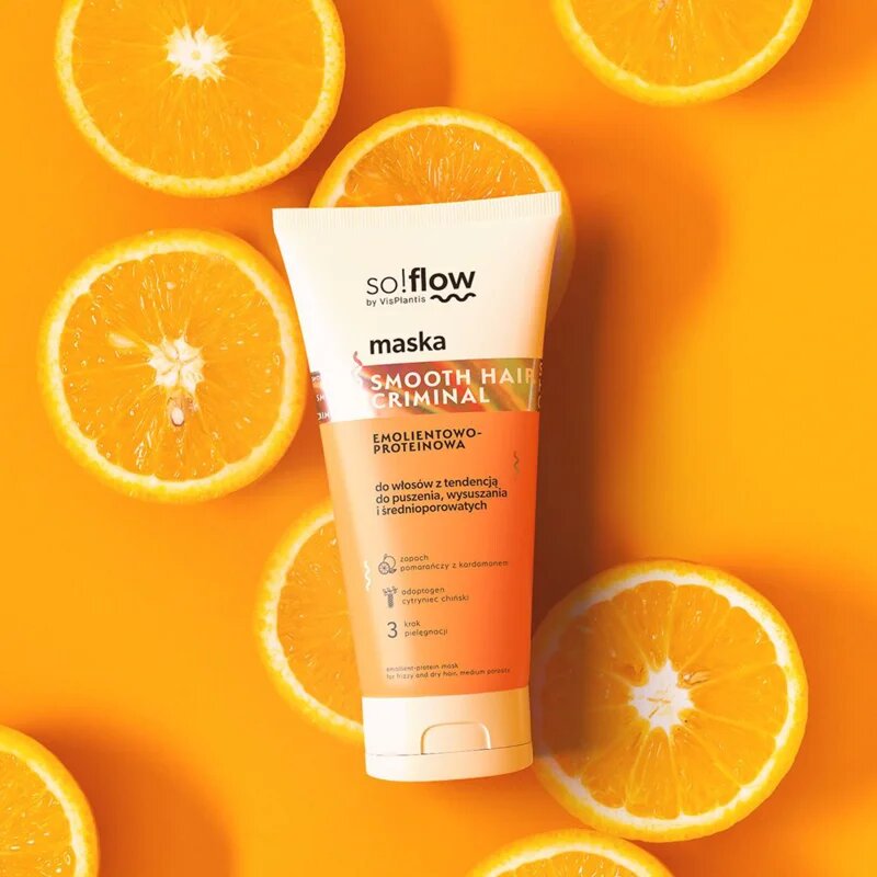 so!flow Frizzy and Dry Hair Protein-Emollient Mask maska za glajenje las proti krepastim lasem 200 ml