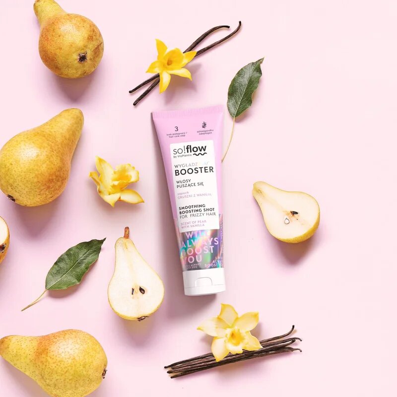 so!flow Frizzy and Dry Hair Smoothing Boosting Shot serum za glajenje proti krepastim lasem 75 ml