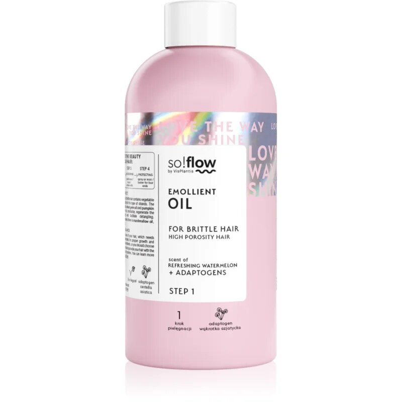 so!flow High Porosity Hair Emollient Oil vlažilno olje za lomljive in izčrpane lase 150 ml