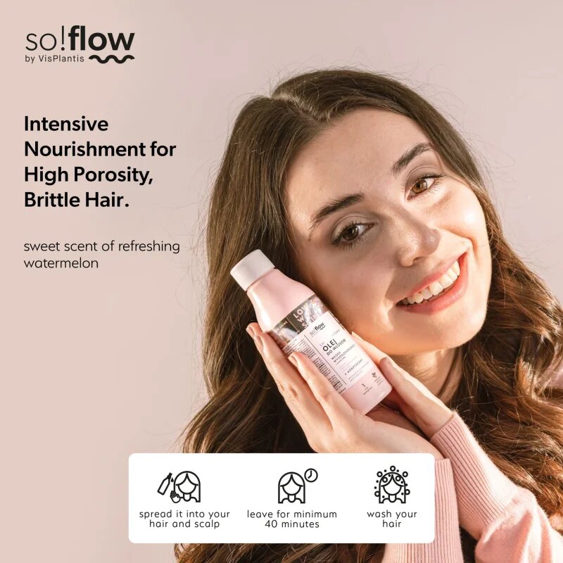 so!flow High Porosity Hair Emollient Oil vlažilno olje za lomljive in izčrpane lase 150 ml