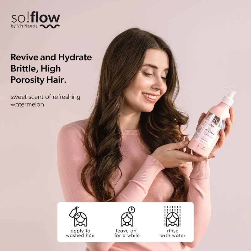 so!flow High Porosity Hair Protein-Emollient Conditioner krepilni balzam za lomljive in izčrpane lase 400 ml