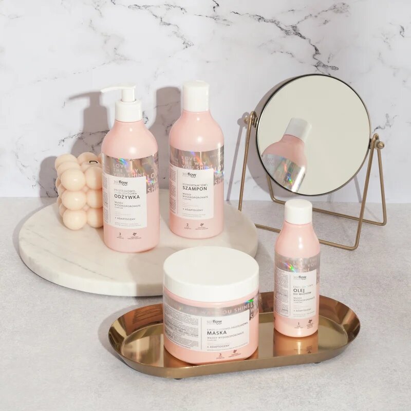 so!flow High Porosity Hair Protein-Emollient Mask maska za okrepitev las za lomljive in izčrpane lase 400 ml