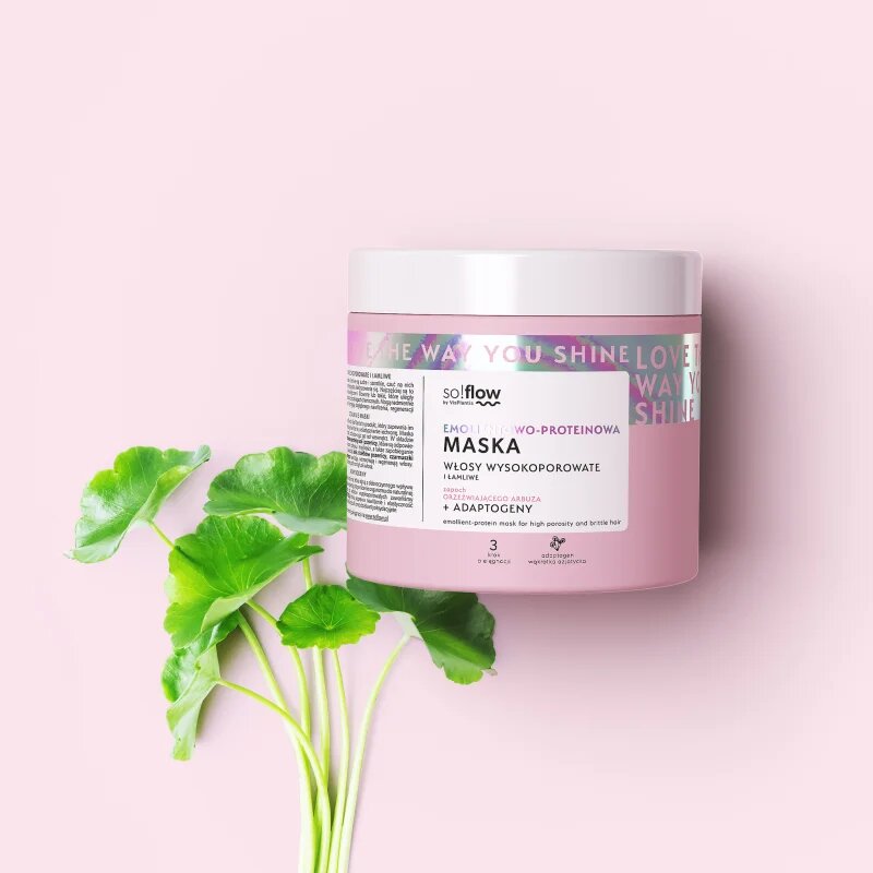 so!flow High Porosity Hair Protein-Emollient Mask maska za okrepitev las za lomljive in izčrpane lase 400 ml