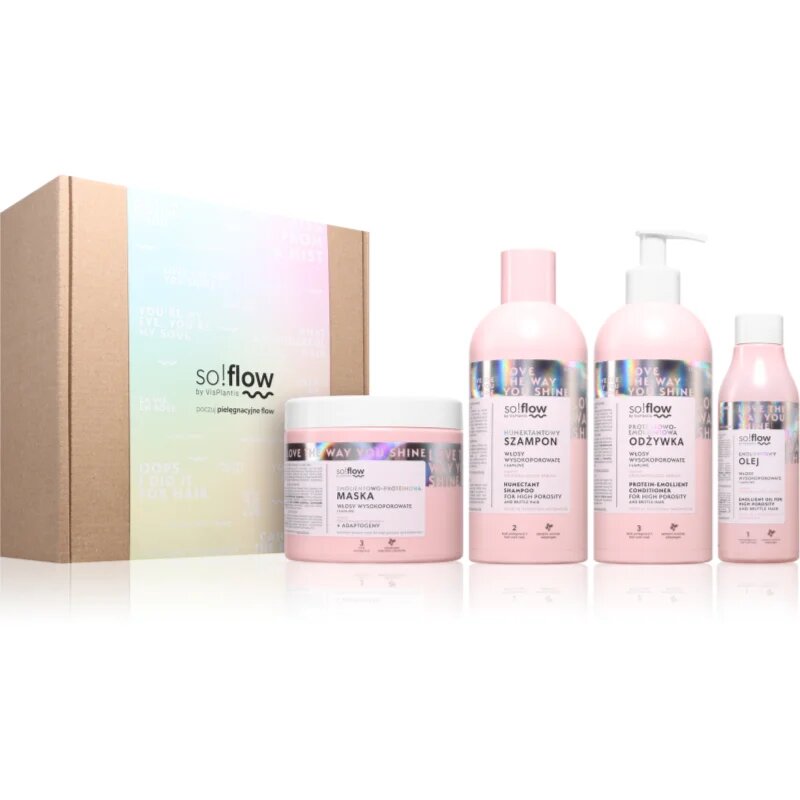 so!flow High Porosity Hair Set darilni set za lomljive in izčrpane lase