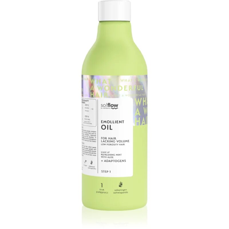 so!flow Low Porosity Hair Emollient Oil regeneracijsko olje za lase 150 ml