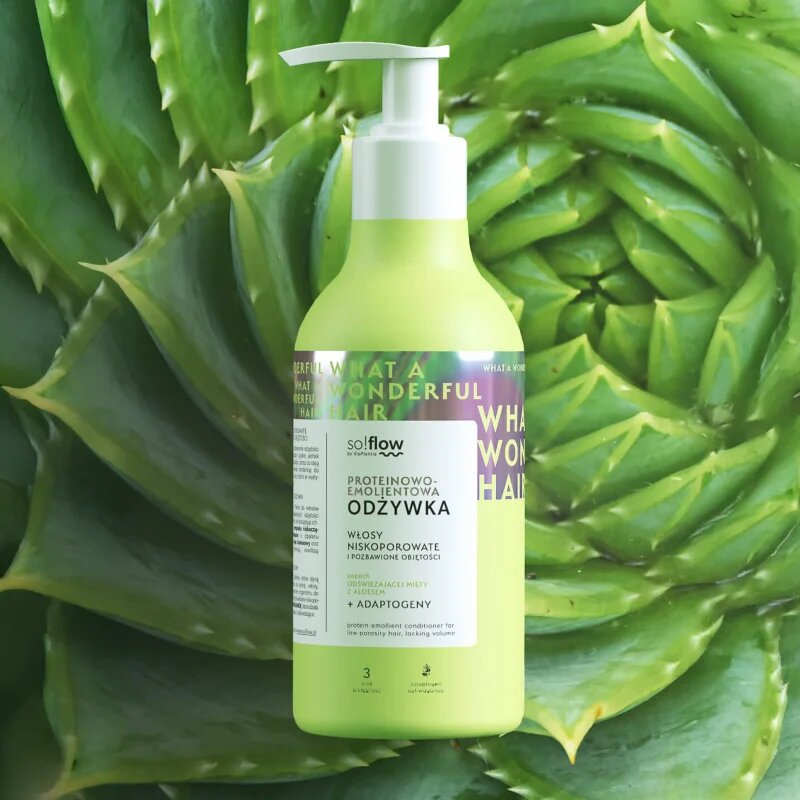 so!flow Low Porosity Hair Protein-Emollient Conditioner balzam za lase brez volumna 400 ml