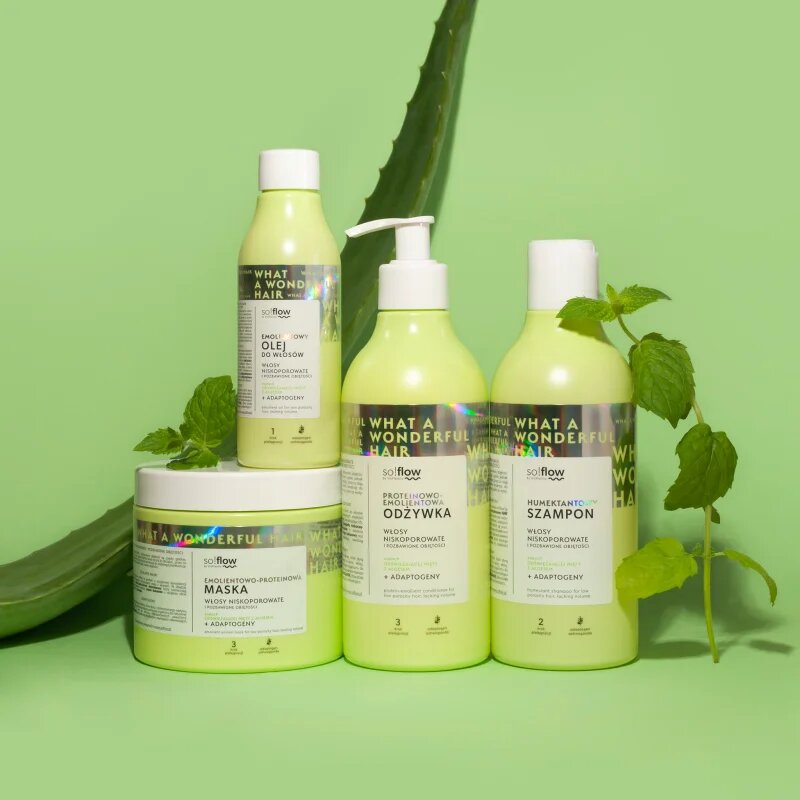 so!flow Low Porosity Hair Protein-Emollient Mask maska za lase brez volumna 400 ml
