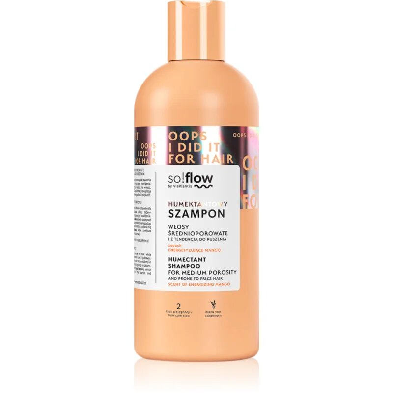 so!flow Medium Porosity Hair Humectant Shampoo šampon za glajenje las proti krepastim lasem 400 ml