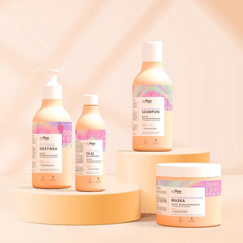 so!flow Medium Porosity Hair Humectant Shampoo šampon za glajenje las proti krepastim lasem 400 ml