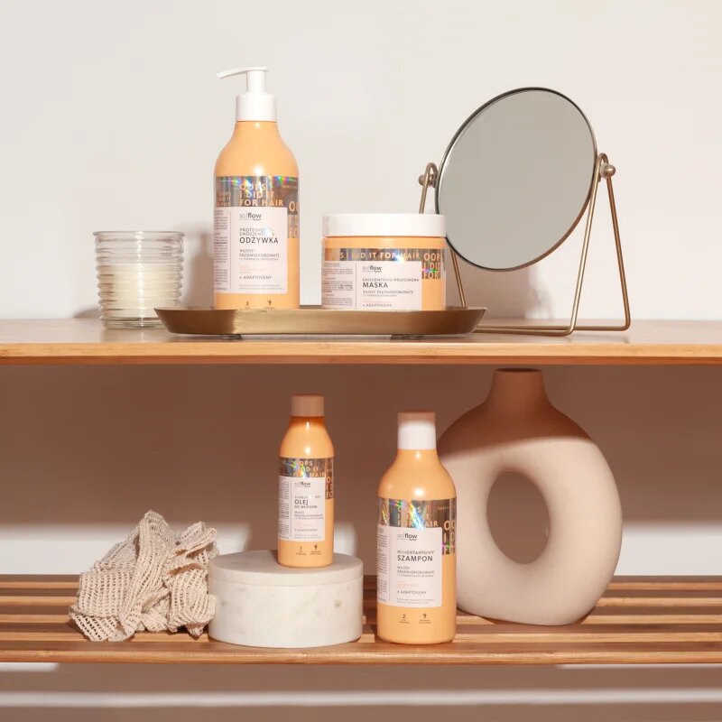 so!flow Medium Porosity Hair Protein-Emollient Conditioner vlažilni in gladilni balzam proti krepastim lasem 400 ml