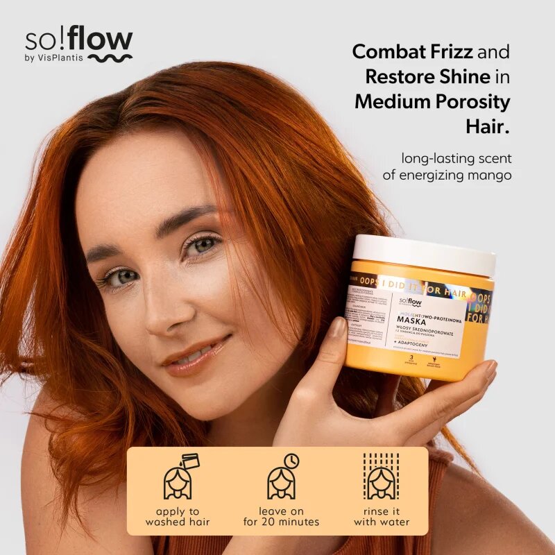 so!flow Medium Porosity Hair Protein-Emollient Mask maska za lase proti krepastim lasem 400 ml