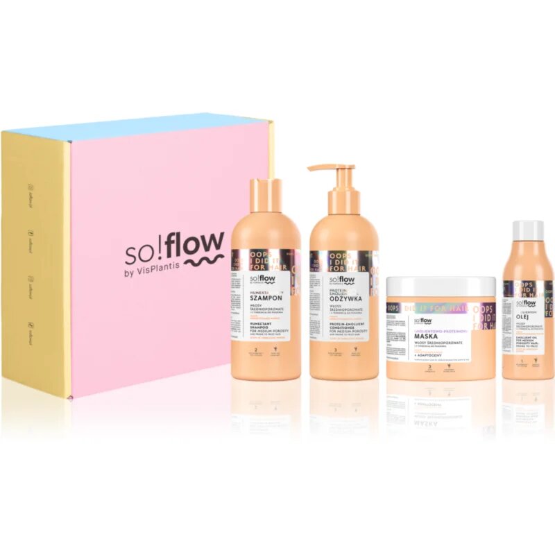 so!flow Medium Porosity Hair Set darilni set proti krepastim lasem