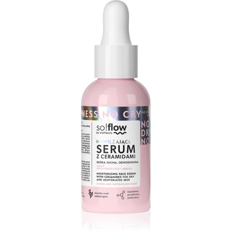 so!flow Moisturizing Face Serum With Ceramides vlažilni serum za obraz s ceramidi 30 ml