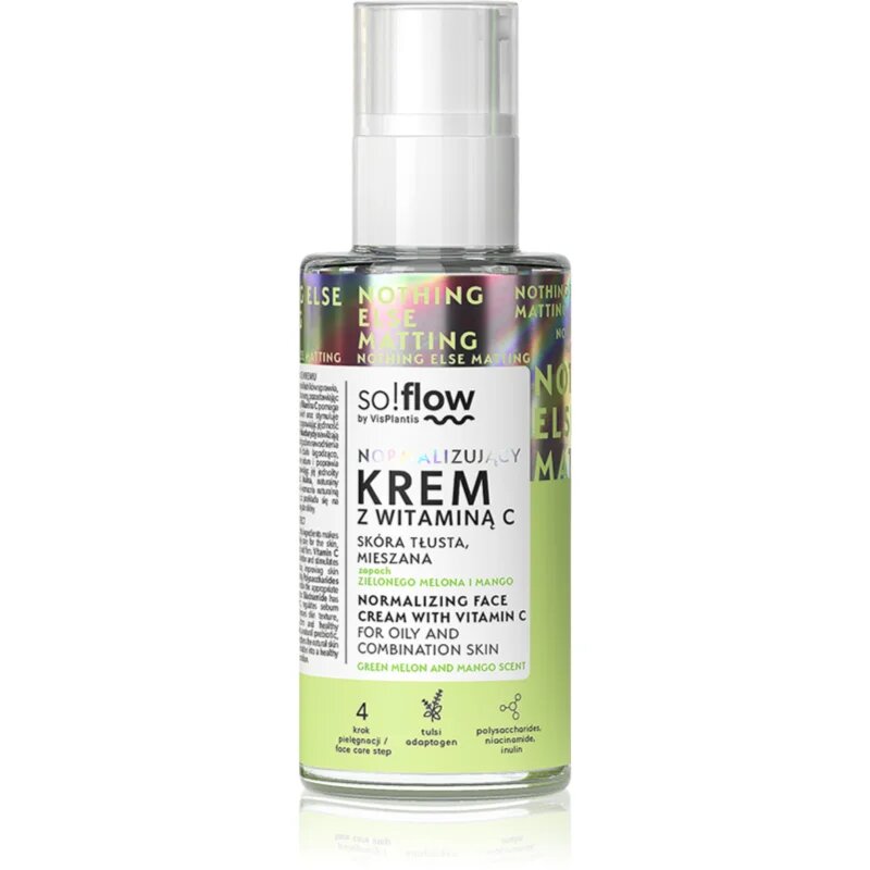 so!flow Normalizing Face Cream With Vitamin C krema za normalizacijo mastne kože z vitaminom C 50 ml