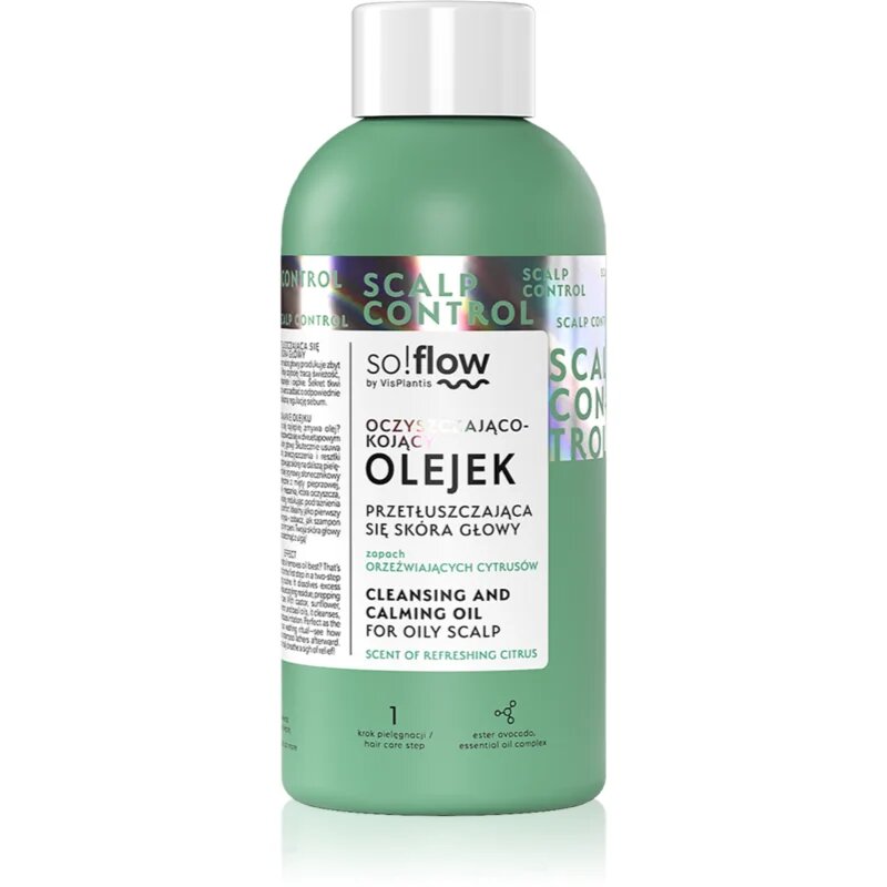 so!flow Oily Scalp Cleansing and Calming Oil čistilno olje za mastno lasišče 150 ml