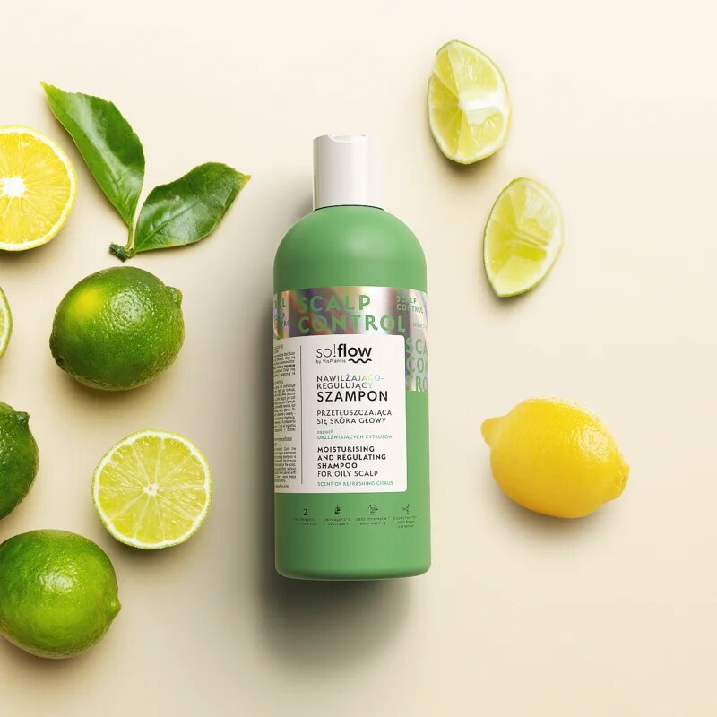 so!flow Oily Scalp Moisturizing and Regulating Shampoo vlažilni šampon za mastno lasišče 400 ml